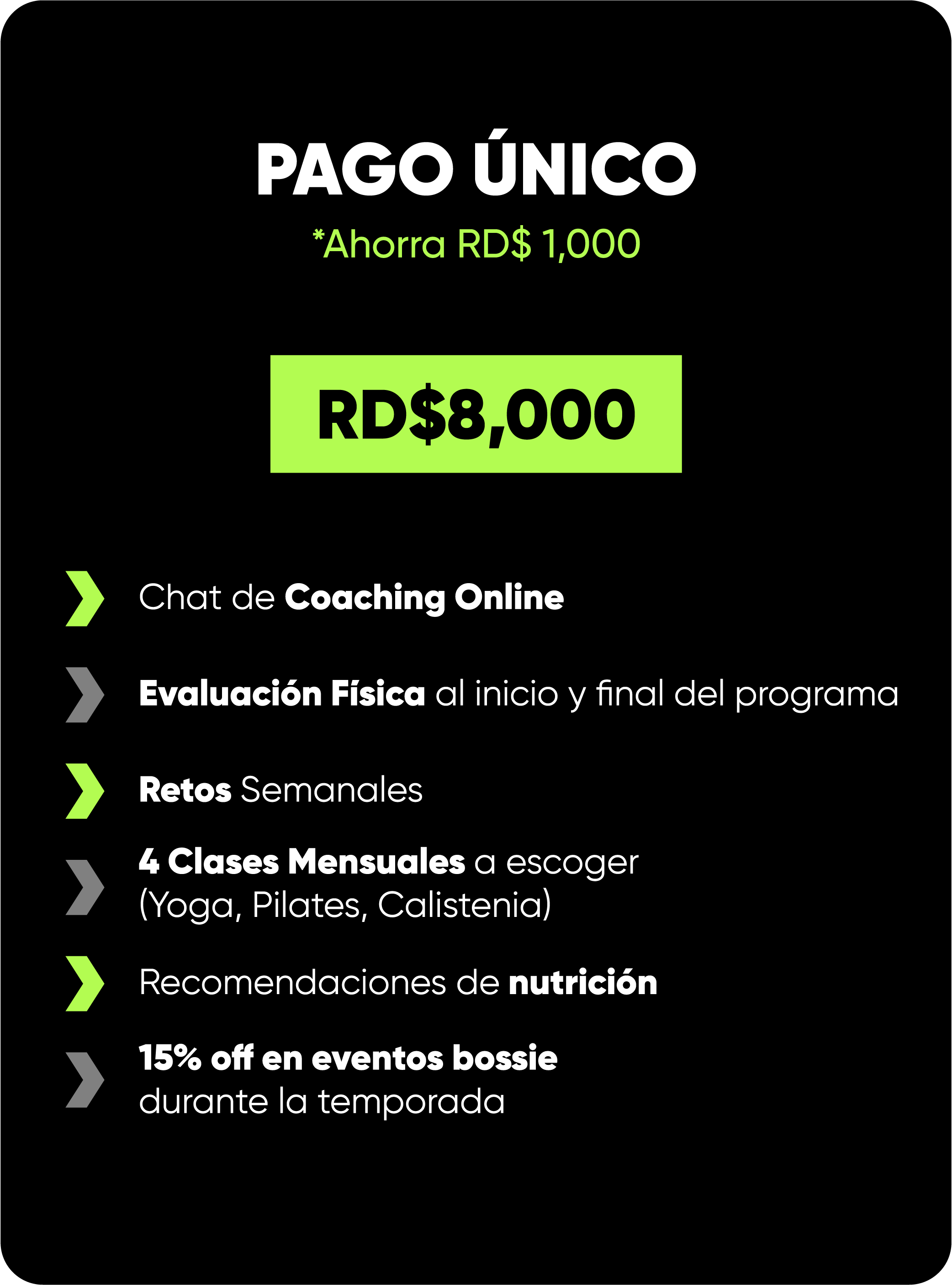 Pago Único
